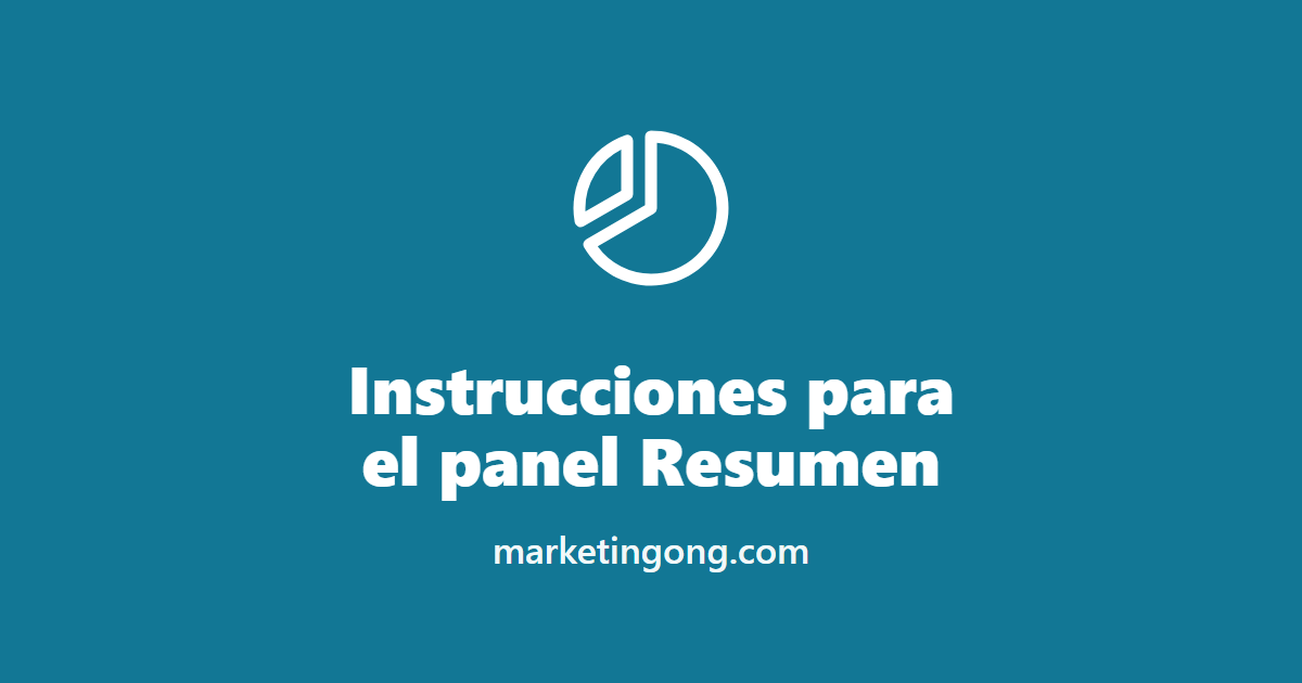 Instrucciones para el panel Resumen