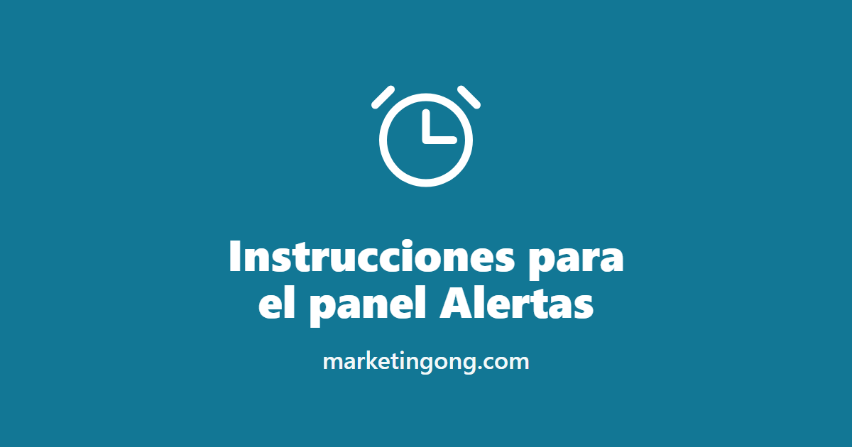 Instrucciones para el panel Alertas